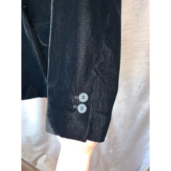 NWT Zara Woman Velvet Double-Breasted Blazer Jacket Size XS in Black - Picture 8 of 9